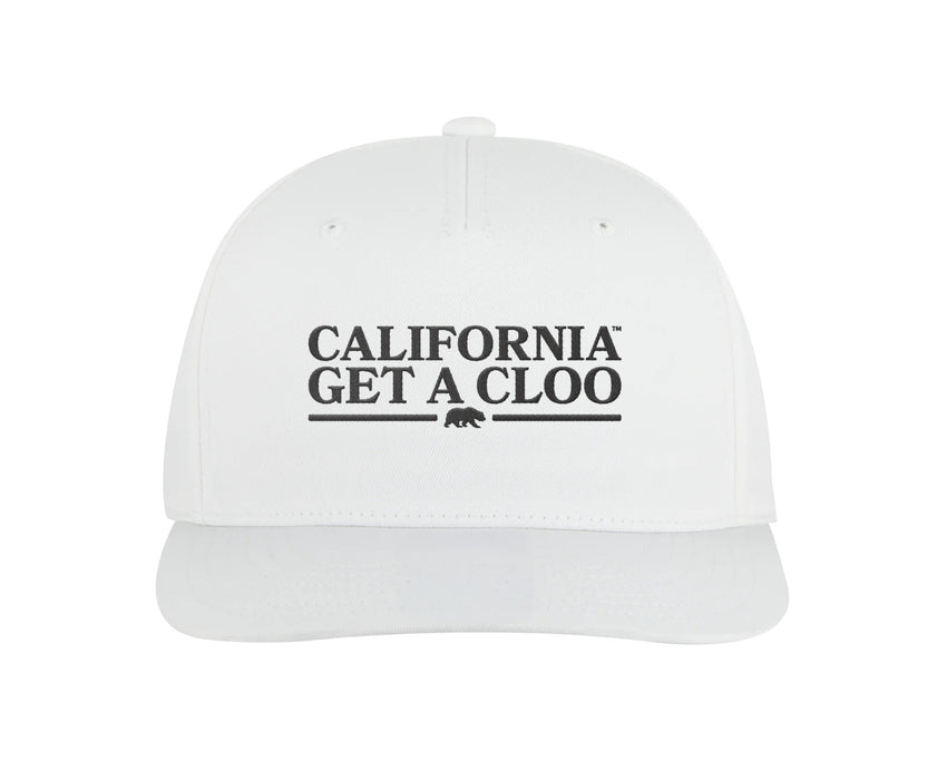 California Get A Cloo™ - Baseball Hat (Black on White)