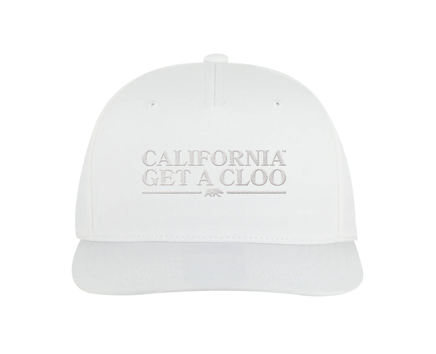 California Get A Cloo™ - Baseball Hat (White on White)